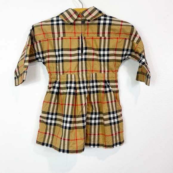 Burberry Mini Crissida Long-Sleeve Check Dress Infant Girls Size 6 Months - Picture 2 of 5